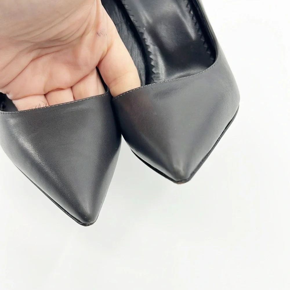 All Saints Cubista Mirrored Heel Pumps Gray size 38 size 7 - Picture 9 of 14